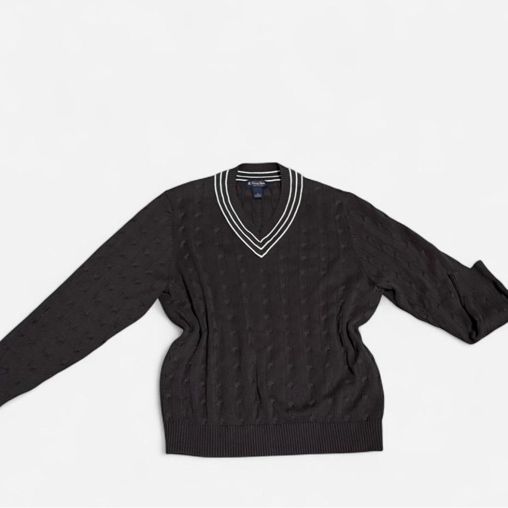Brooks Brothers Brown V-Neck Sweater